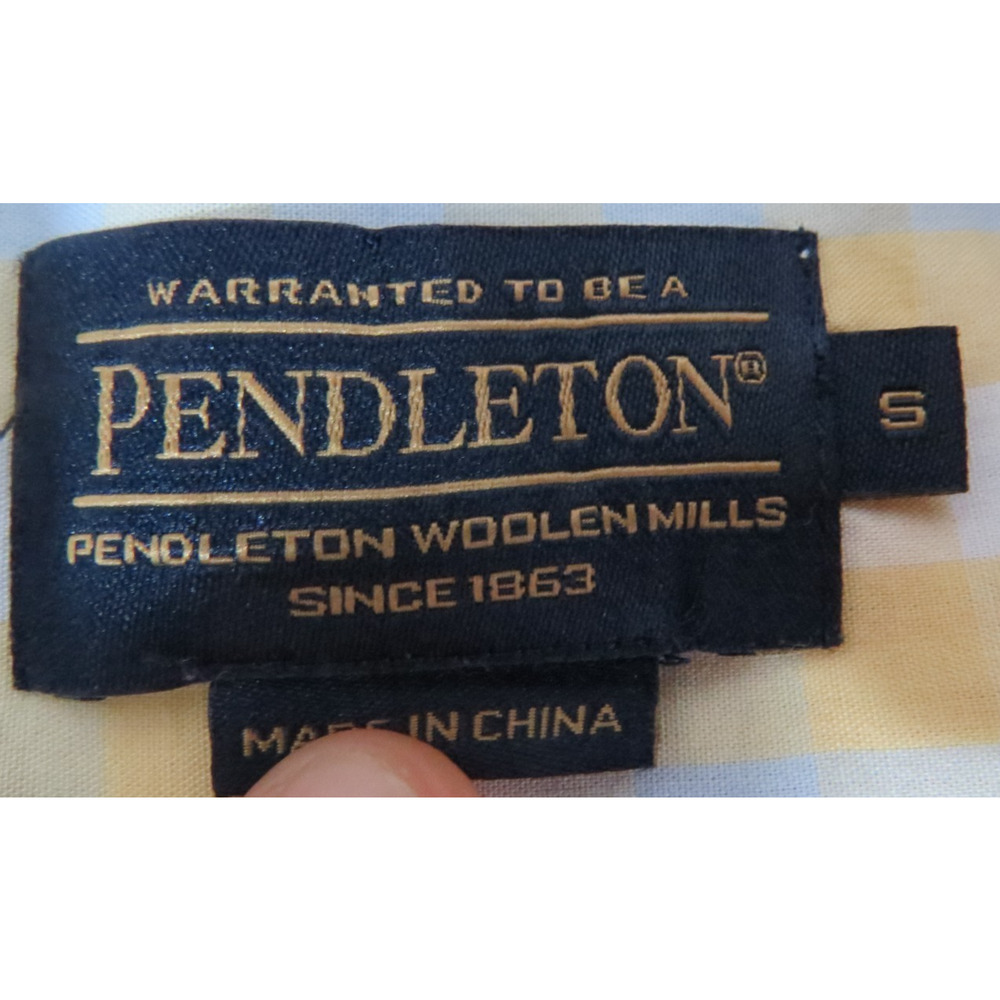 Pendleton Womens S Yellow Gingham‎ Sleeveless Button office Shirt Cotton Casual - Picture 3 of 10